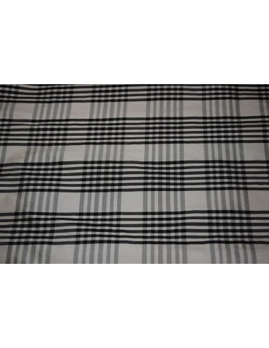 shantung di seta bianco nero