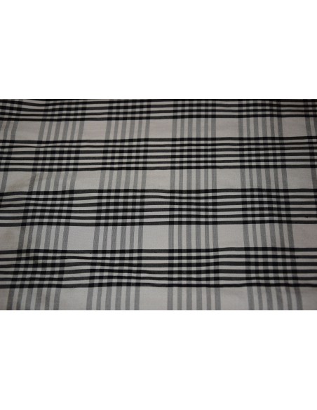 shantung di seta bianco nero