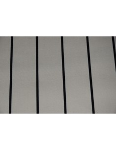 Cotone elasticizzato Riga Blu - Crema 2