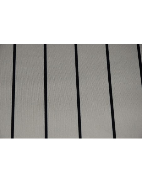 Cotone elasticizzato Riga Blu - Crema