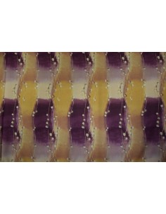 Chiffon rigato con rametti e foglioline 2