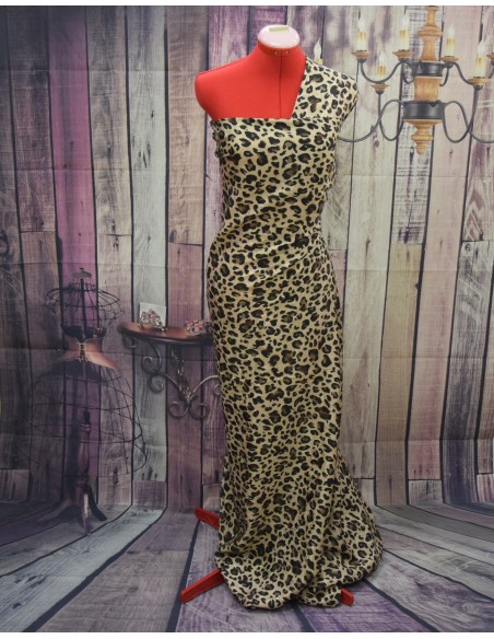 Jacquard di Viscosa Leopardo