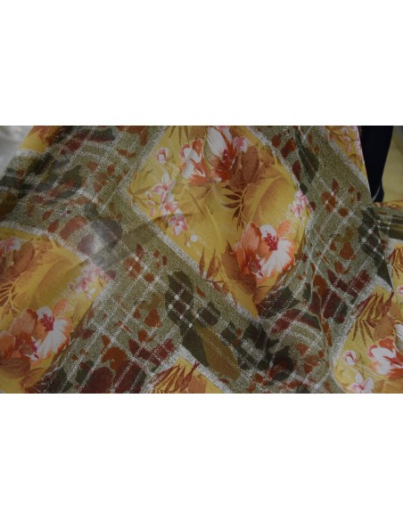 Chiffon di Viscosa Fiori e Quadri