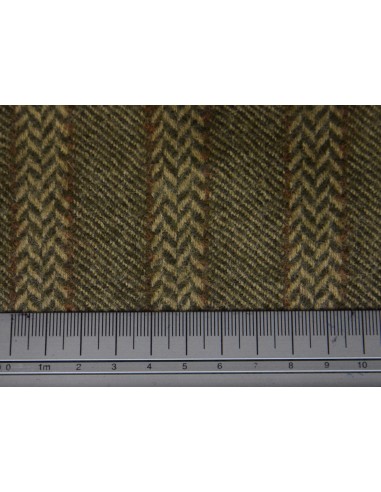 Taglio Spigato di Lana beige/verde