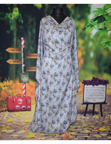 Microfriba floreale su sfondo grigio...