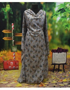 Microfriba floreale su sfondo grigio perla