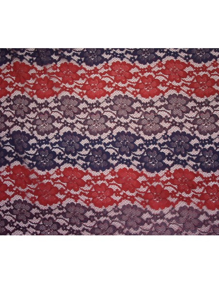 Pizzo a bande rosso/blu