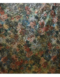 Paillettes Multicolor Disegno Floreale