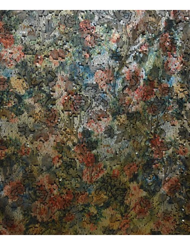 Paillettes Multicolor Disegno Floreale
