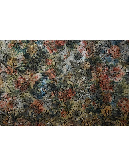 Paillettes Multicolor Disegno Floreale