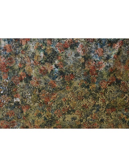 Paillettes Multicolor Disegno Floreale