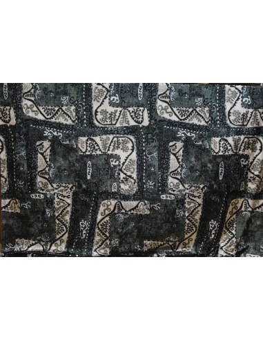 Ciniglia fantasia etnica sfondo verde