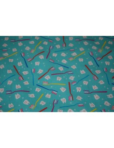 Satin di cotone fantasia Spazzolino