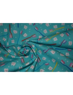 Satin di cotone fantasia Spazzolino 2