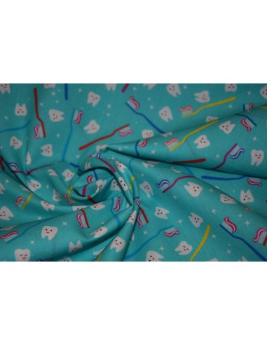 Satin di cotone fantasia Spazzolino