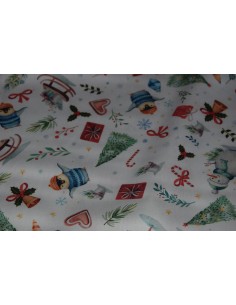 satin di cotone fantasia natale 1