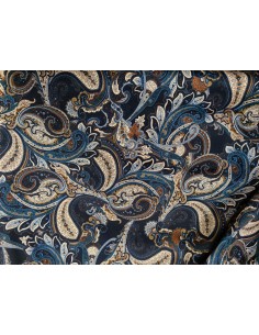 Gabardine Mano Pesca in cotone elasticizzato disegno Cachemire