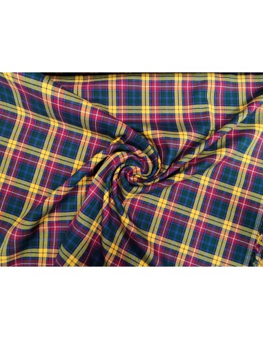 Tartan scozzese in viscosa elasticizzato