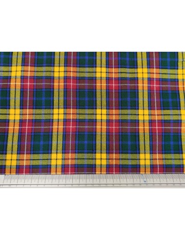 Tartan scozzese in viscosa elasticizzato