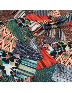 Piquet di cotone fantasia Patchwork