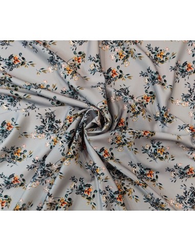 Microfriba floreale su sfondo grigio...