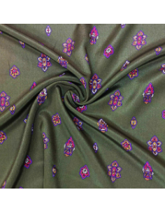 Crepe De Chine in seta Verde