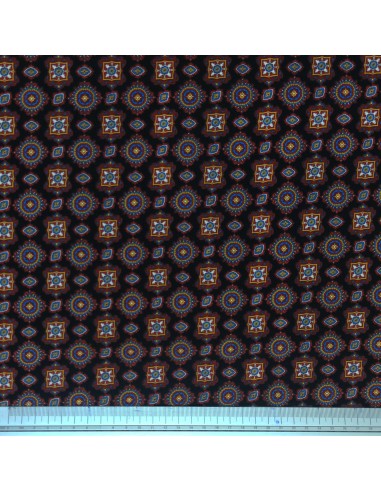 Taglio Crepe De Chine in Seta Geometrica