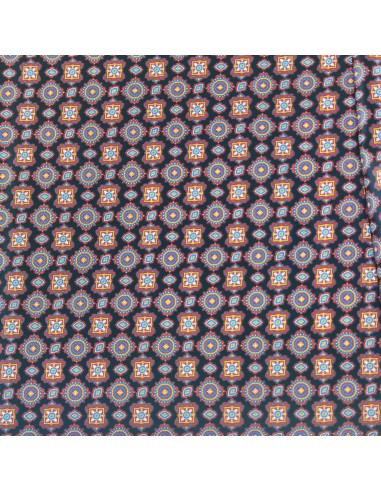 Taglio Crepe De Chine in Seta Geometrica