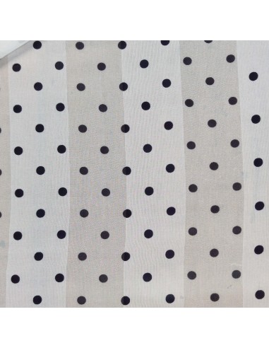Chiffon a pois bianco e nero Enrico...
