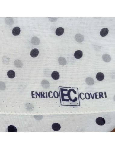 Chiffon a pois bianco e nero Enrico...