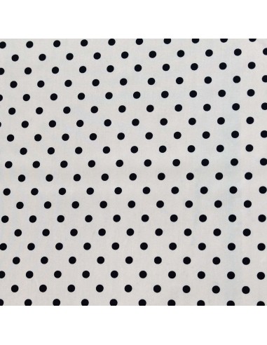 Crepe de chine a pois bianco e nero